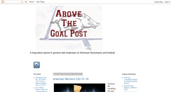 Desktop Screenshot of abovethegoalpost.blogspot.com