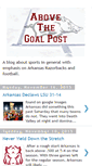 Mobile Screenshot of abovethegoalpost.blogspot.com