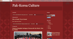 Desktop Screenshot of pak-korea-culture.blogspot.com