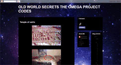 Desktop Screenshot of oldworldsecretstheomegaprojectcodes.blogspot.com