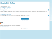 Tablet Screenshot of keurigb60coffee.blogspot.com