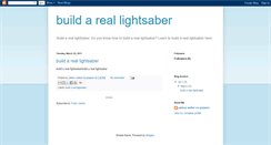 Desktop Screenshot of build-a-real-lightsaber.blogspot.com