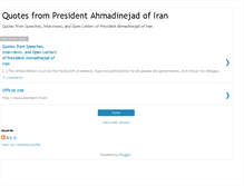 Tablet Screenshot of ahmadinejadquotes.blogspot.com