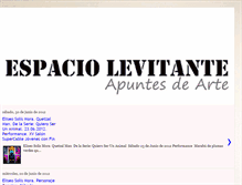 Tablet Screenshot of espaciolevintanteapuntesdearte.blogspot.com