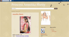 Desktop Screenshot of princessanushkashetty.blogspot.com