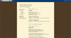 Desktop Screenshot of lettersfoot.blogspot.com