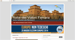 Desktop Screenshot of italiadeivaloriferrara.blogspot.com