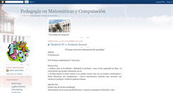 Desktop Screenshot of pedagogiamatematicaycomputacion.blogspot.com