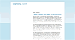 Desktop Screenshot of diagnosingautism.blogspot.com