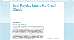 Desktop Screenshot of bestpaydayloansnocreditcheck.blogspot.com