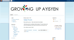 Desktop Screenshot of growingupayisyen.blogspot.com