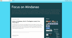 Desktop Screenshot of mindanaofocus.blogspot.com