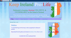 Desktop Screenshot of keepirelandprolife.blogspot.com