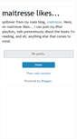 Mobile Screenshot of maitresselikes.blogspot.com