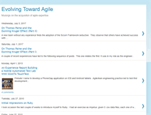 Tablet Screenshot of evolvingtowardagile.blogspot.com