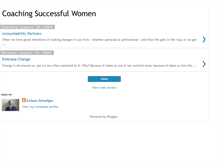 Tablet Screenshot of coachingsuccessfulwomen.blogspot.com