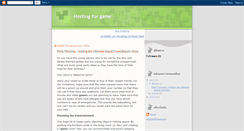 Desktop Screenshot of hostingforgame.blogspot.com