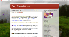 Desktop Screenshot of earlychurchbelief.blogspot.com