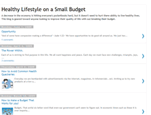 Tablet Screenshot of healthylifestyleonasmallbudget.blogspot.com