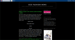 Desktop Screenshot of eco-fashionnews.blogspot.com