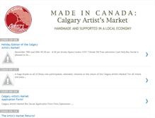 Tablet Screenshot of calgaryartistsmarket.blogspot.com