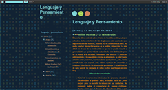 Desktop Screenshot of lenguajepensamiento.blogspot.com