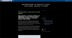 Desktop Screenshot of mosley-vs-mayweather-fight-live.blogspot.com