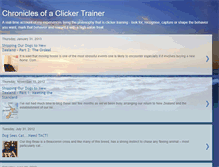 Tablet Screenshot of chroniclesofaclickertrainer.blogspot.com