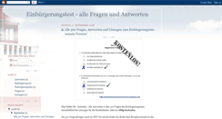 Desktop Screenshot of einbuergerungstest-antworten.blogspot.com
