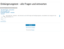 Tablet Screenshot of einbuergerungstest-antworten.blogspot.com