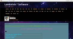 Desktop Screenshot of lamkelvinsoftware.blogspot.com