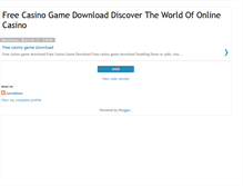 Tablet Screenshot of freecasinogamedownload-klgr.blogspot.com
