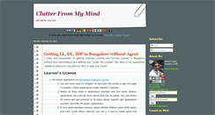 Desktop Screenshot of clutterfrommymind.blogspot.com