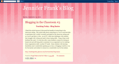 Desktop Screenshot of jenniferfrankblog.blogspot.com