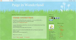 Desktop Screenshot of paigeinwonderlandtime.blogspot.com