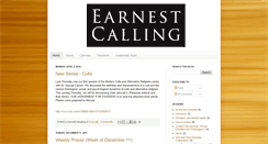 Desktop Screenshot of earnestcalling.blogspot.com