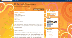 Desktop Screenshot of 30daysofadventures.blogspot.com