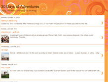 Tablet Screenshot of 30daysofadventures.blogspot.com