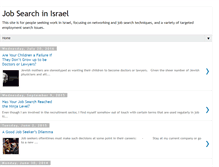 Tablet Screenshot of jobsearchinisrael.blogspot.com