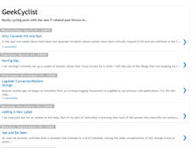 Tablet Screenshot of geekcyclist.blogspot.com