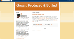 Desktop Screenshot of grownproducedandbottled.blogspot.com