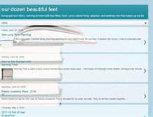 Tablet Screenshot of ourdozenbeautifulfeet.blogspot.com
