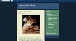 Desktop Screenshot of animalsgoingextinct.blogspot.com