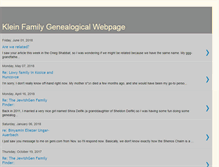 Tablet Screenshot of kleinfamilygenealogy.blogspot.com