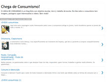 Tablet Screenshot of chegadeconsumismo.blogspot.com
