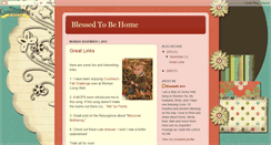 Desktop Screenshot of blessedtobehomeblog.blogspot.com