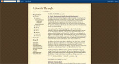 Desktop Screenshot of ajewishthought.blogspot.com