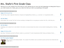 Tablet Screenshot of mrsshafersfirstgradeclass.blogspot.com