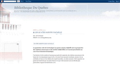 Desktop Screenshot of bibliothequedequebec.blogspot.com