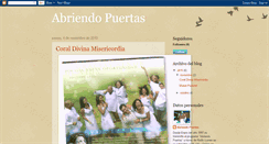 Desktop Screenshot of abriendopuertas1390.blogspot.com